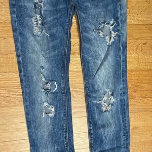Zara ripped premium washed denim.